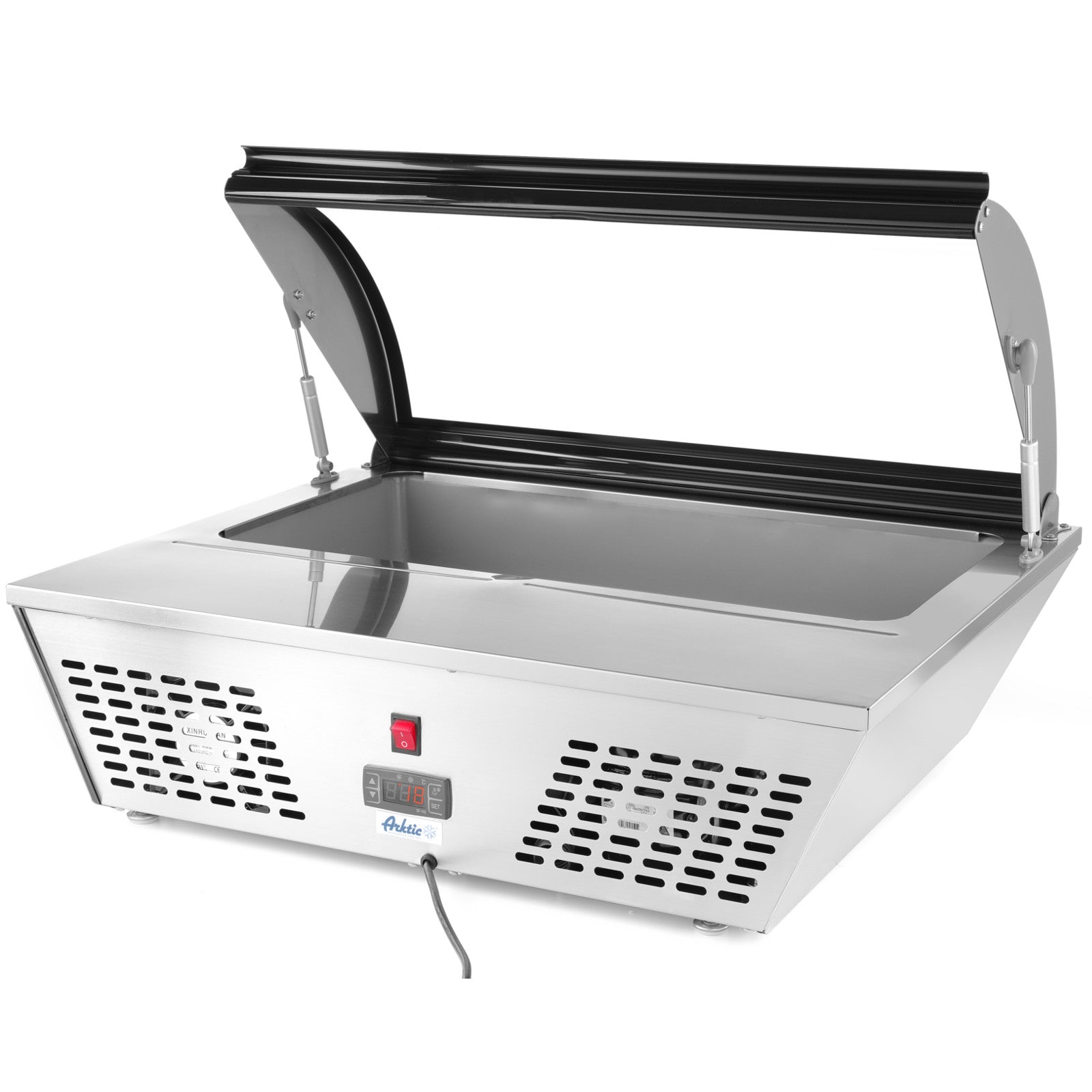 Refrigerator Accessories – Adjustable refrigerated salad display with lifting lid - Carlat