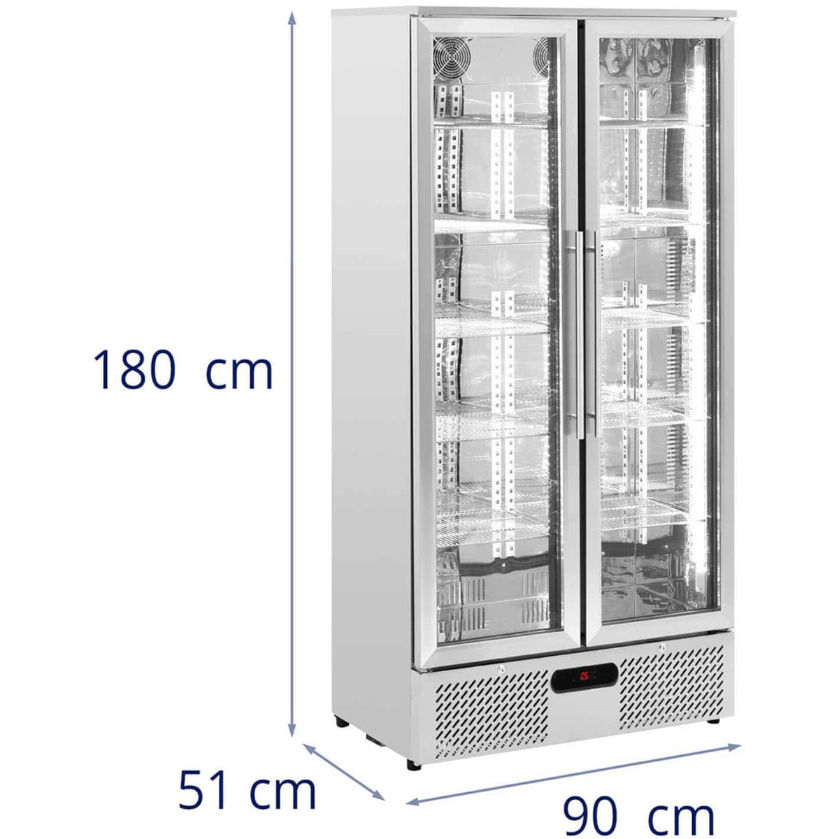 Refrigerator Accessories – Bar fridge for drinks, 2-door, glass, 458 - Carlat
