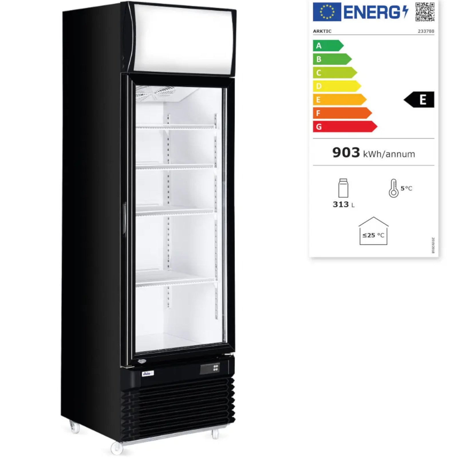 Refrigerator Accessories – Refrigerated display cabinet with illuminated 360L advertising - Carlat