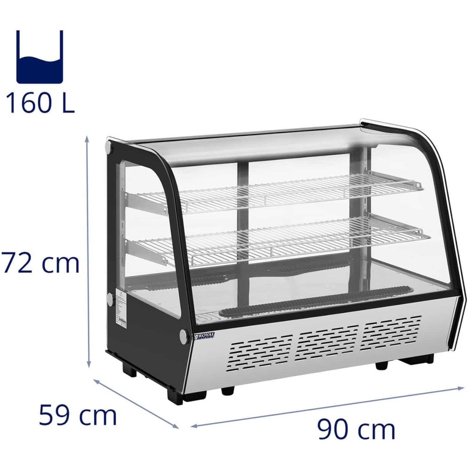 Refrigerator Accessories – Refrigerated display case, glass, 3 levels, 160 - Carlat