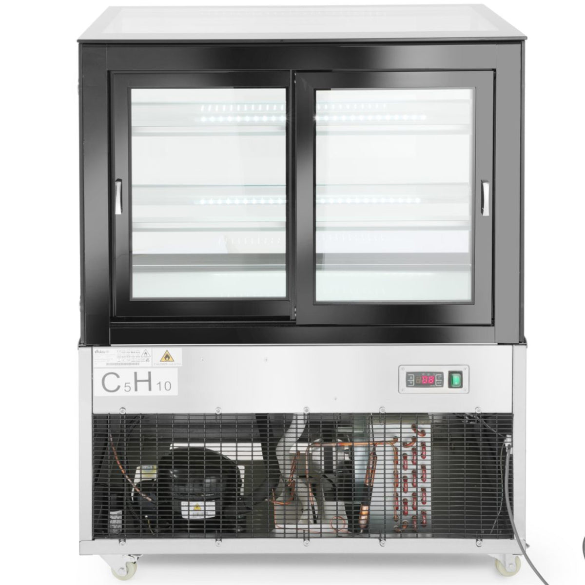 Refrigerator Accessories – Refrigerated glass display cabinet, 2 shelves, 300 - Carlat