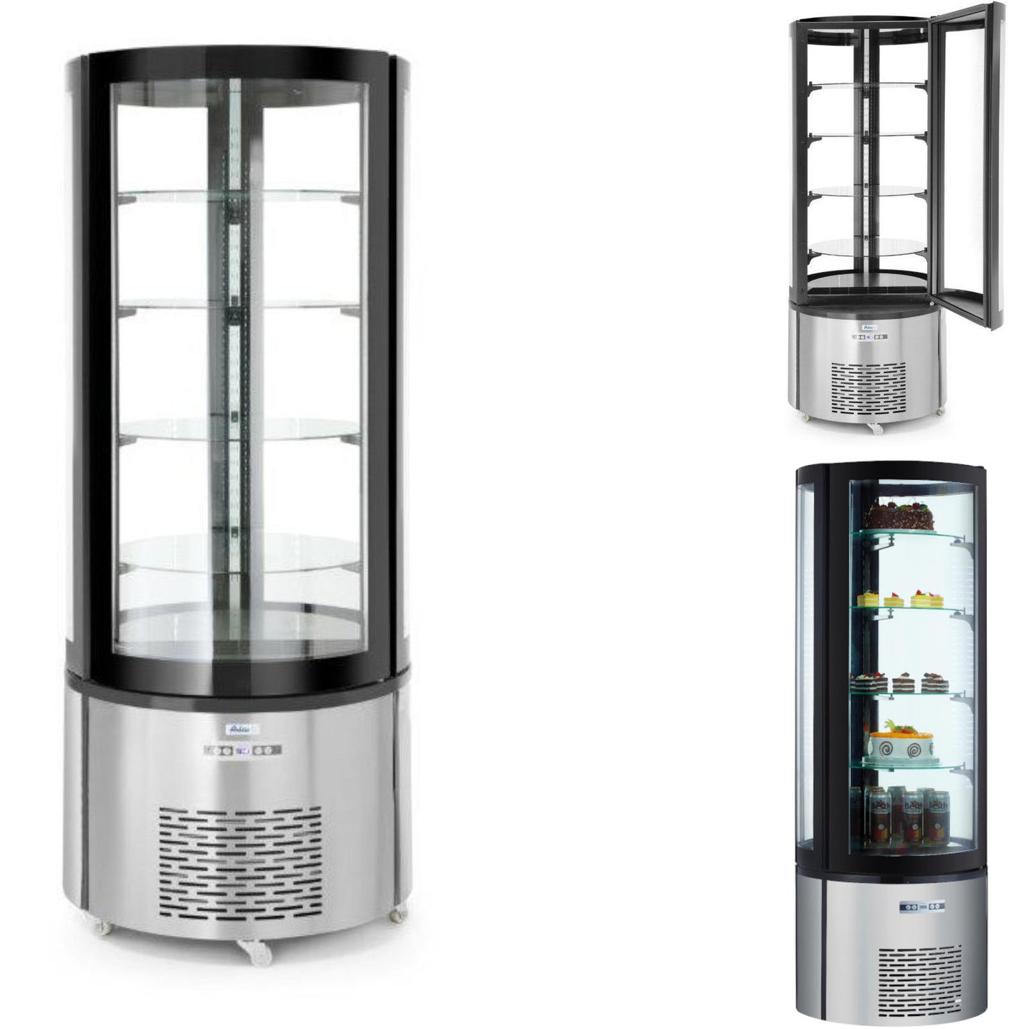 Refrigerator Accessories – Round confectionery refrigerated display cabinet with 4 - Carlat