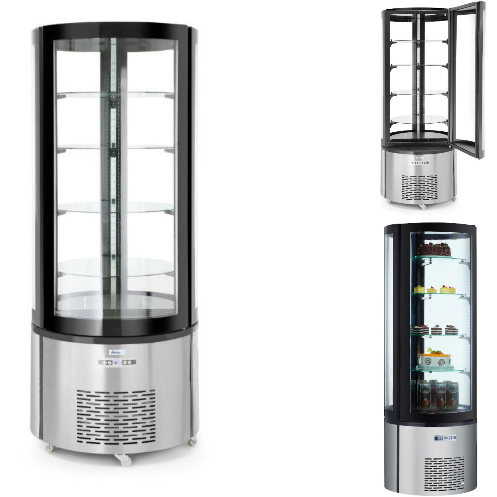 Refrigerator Accessories – Round confectionery refrigerated display cabinet with 4 - Carlat