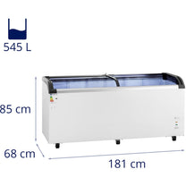 Refrigerators – Glass chest freezer for frozen ice cream, 545 - Carlat