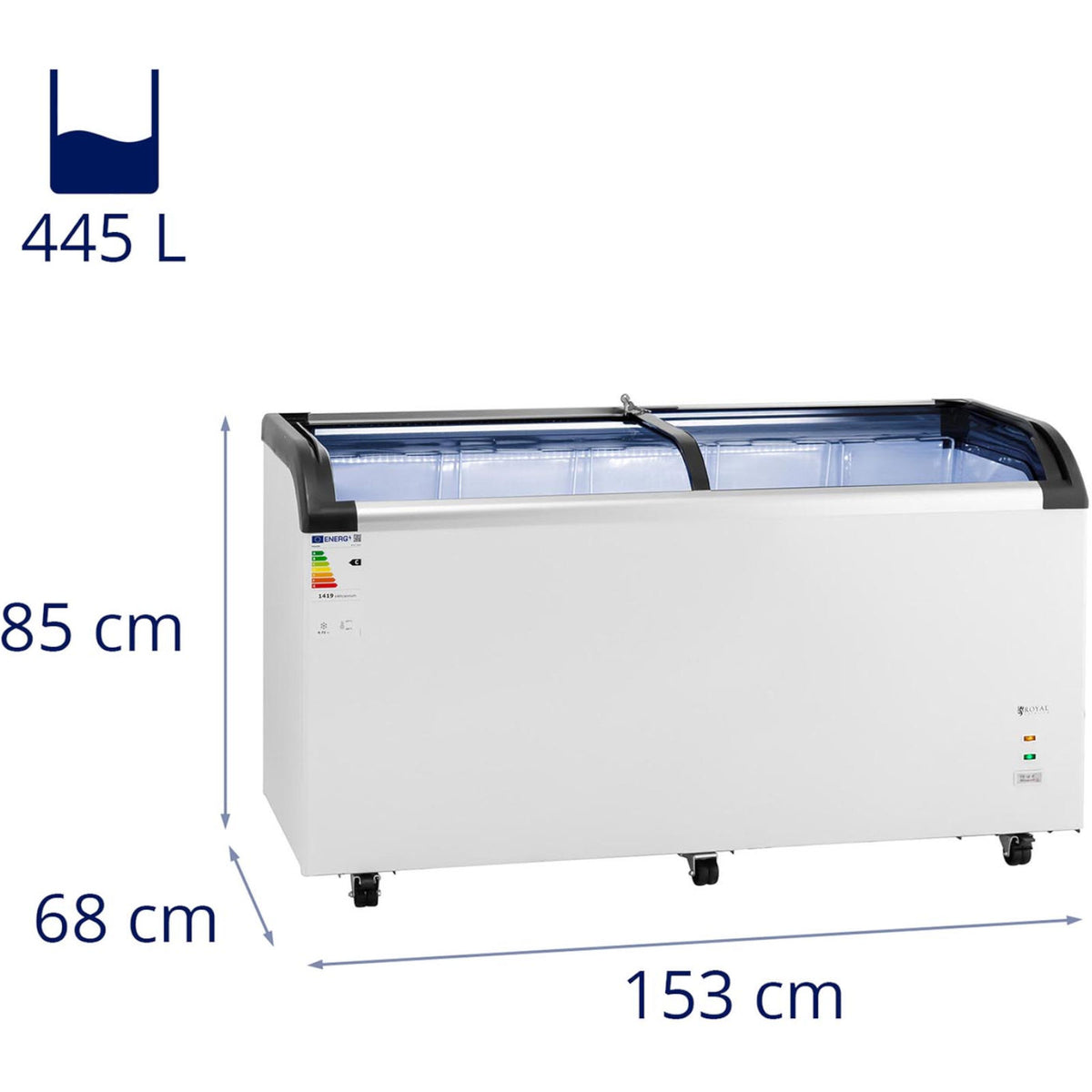 Refrigerators – Glass chest freezer for frozen ice cream, 545 - Carlat