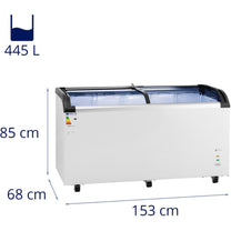 Refrigerators – Glass chest freezer for frozen ice cream, 545 - Carlat