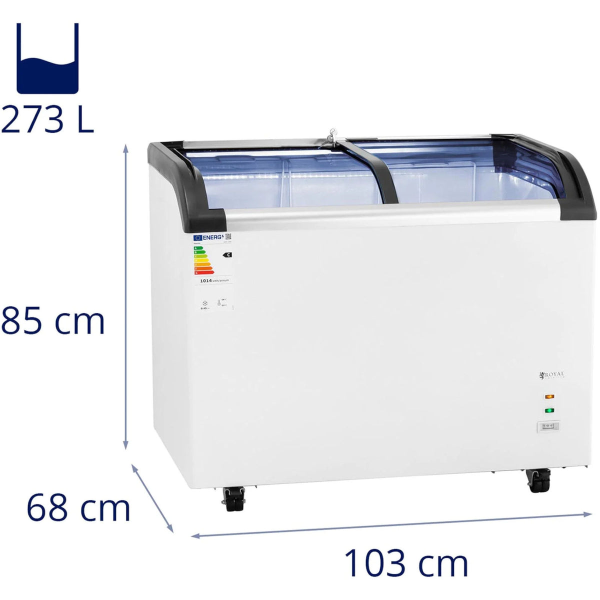 Refrigerators – Glass chest freezer for frozen ice cream, 545 - Carlat
