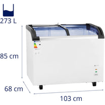 Refrigerators – Glass chest freezer for frozen ice cream, 545 - Carlat