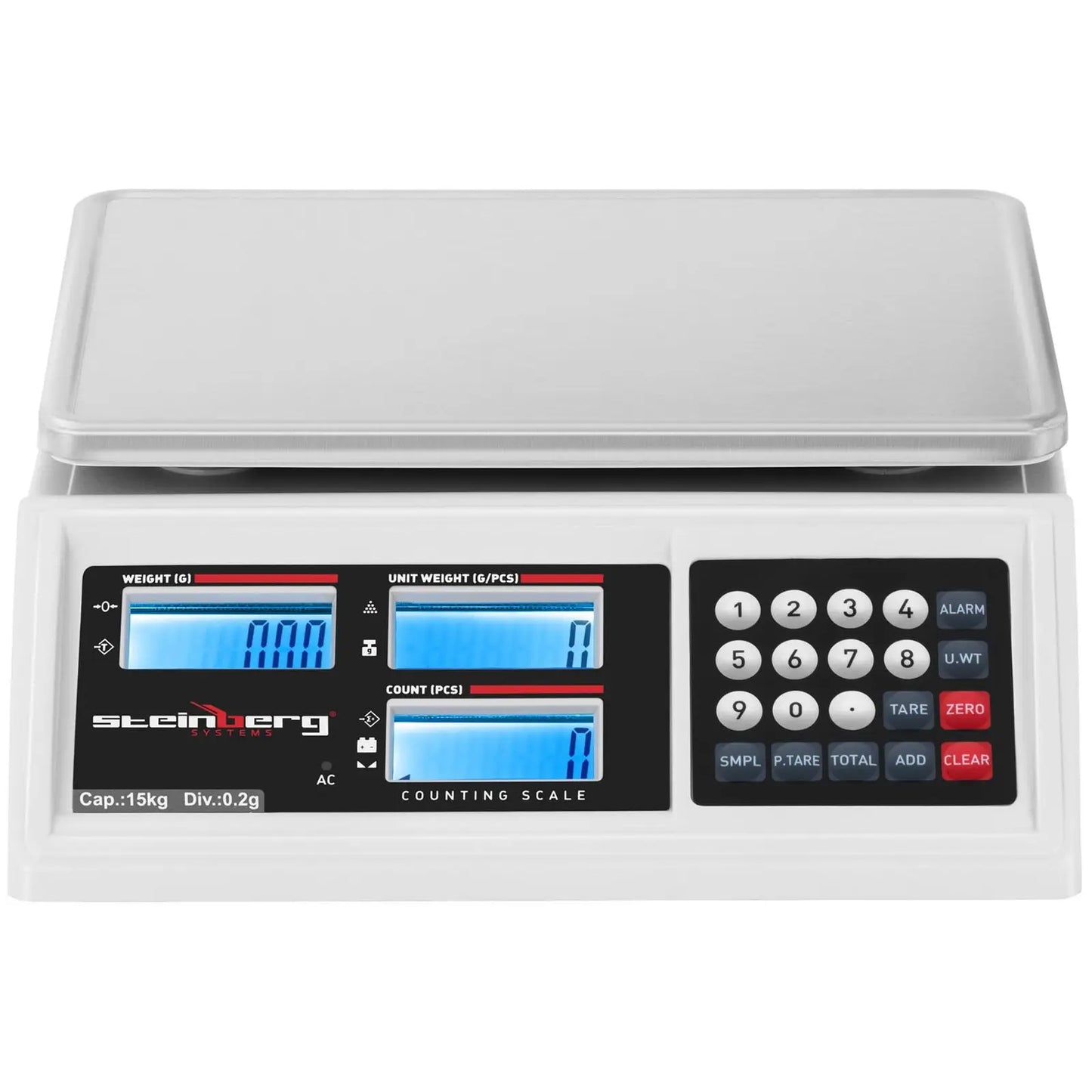 Retail – Commercial shop scale counting LCD RS232 15000 g - Carlat