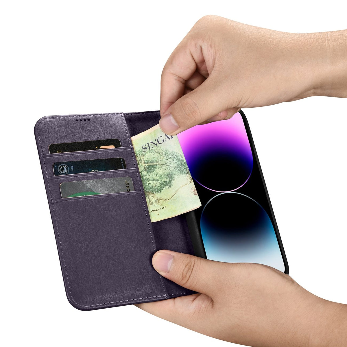 Retail Display Cases – 2in1 Leather Flip Cover iPhone 14 - Carlat
