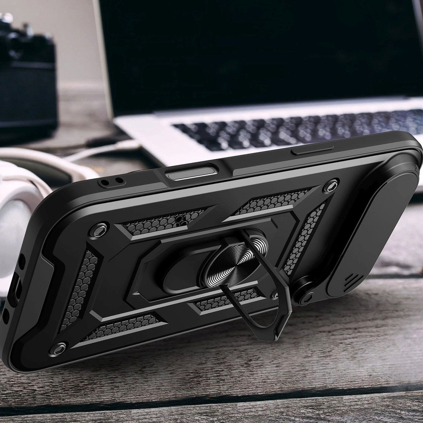 Retail Display Cases – Armored case with camera cover stand - Carlat