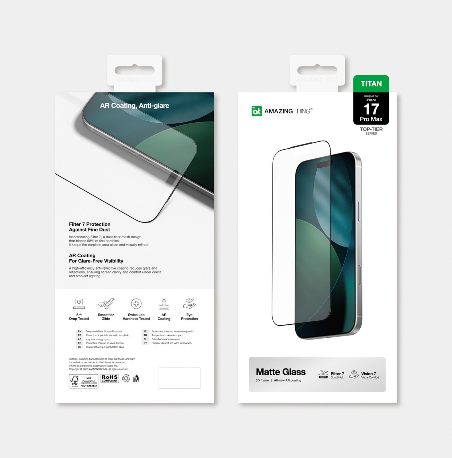 Retail Display Cases – Frosted tempered glass for iPhone 17 - Carlat