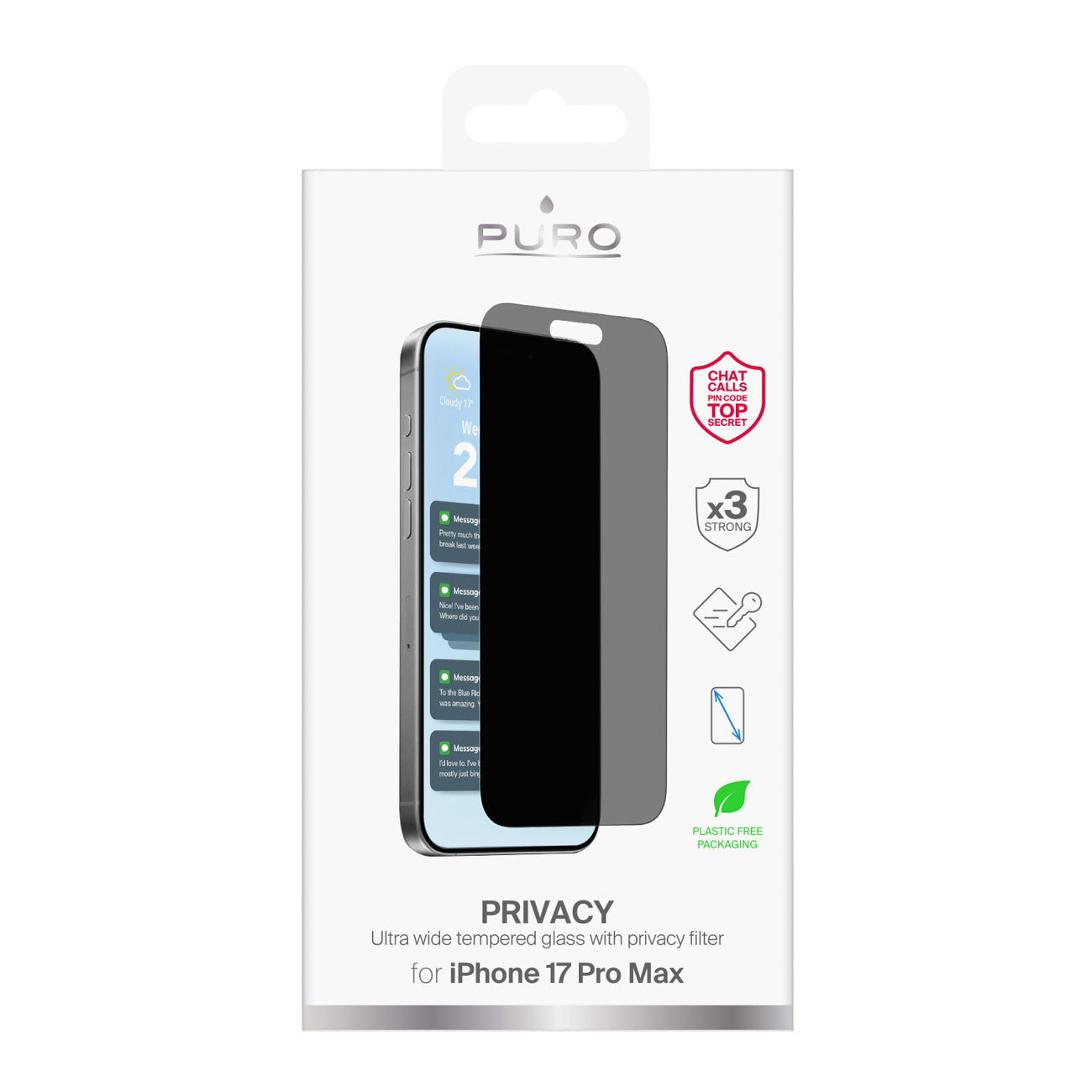 Retail Display Cases – Privacy Tempered Glass for iPhone 17 - Carlat