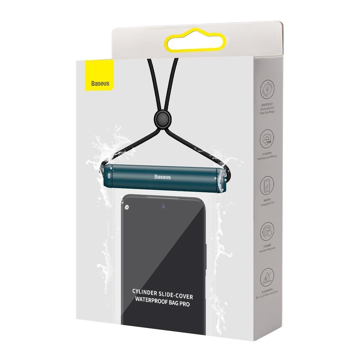 Retail Display Cases – Waterproof Slide-cover phone case, blue - Carlat