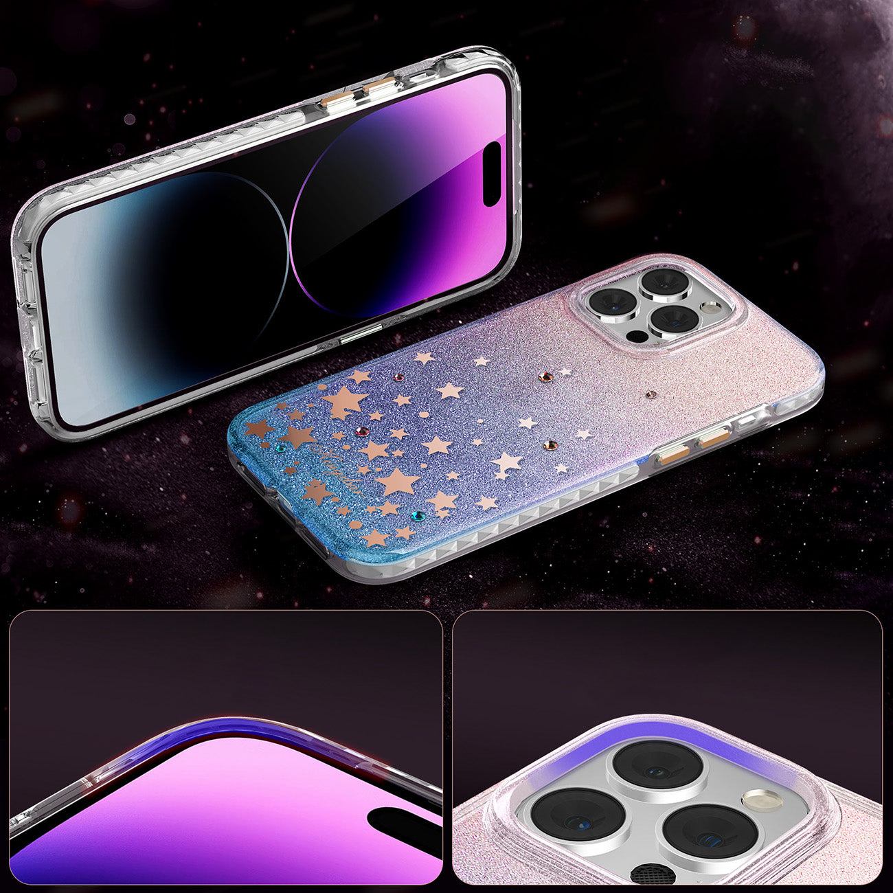 Retail Display Cases – iPhone 14 Plus Heart Star Series - Carlat