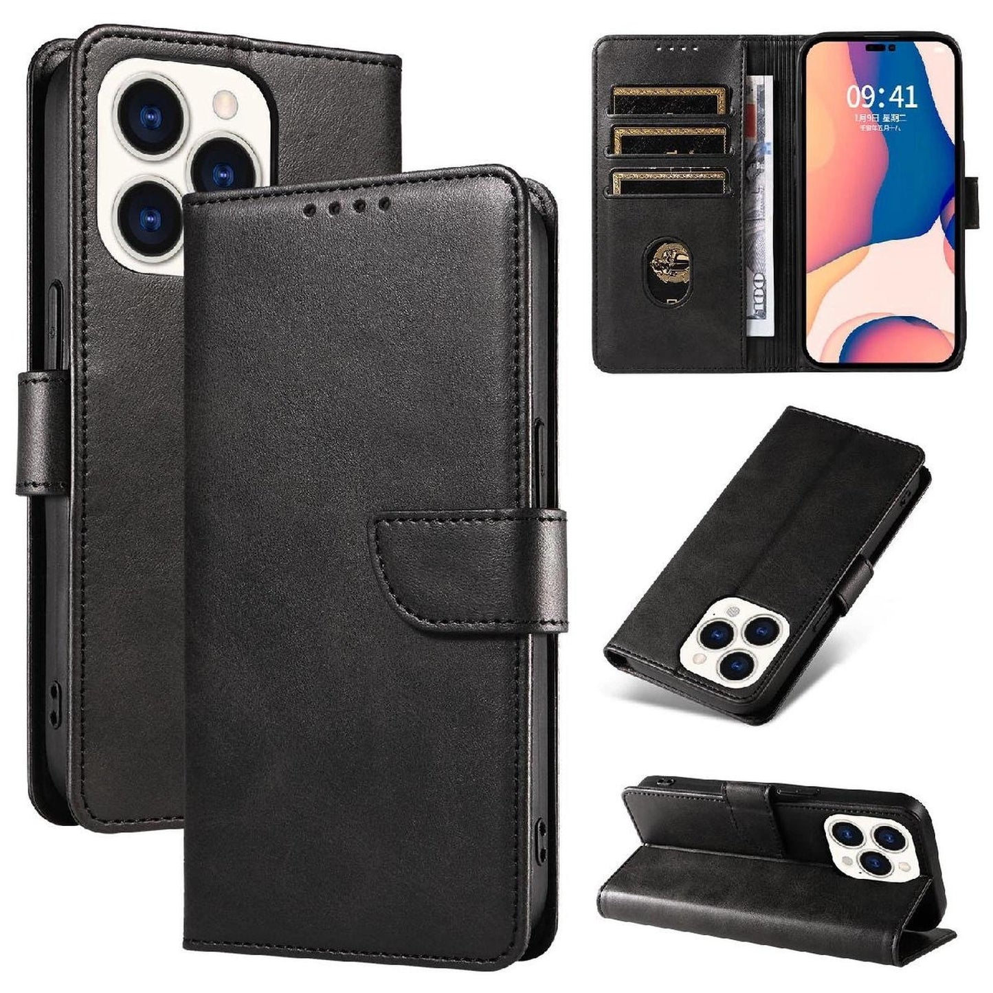 Retail Display Cases – iPhone 16 Leather Book Case - Carlat