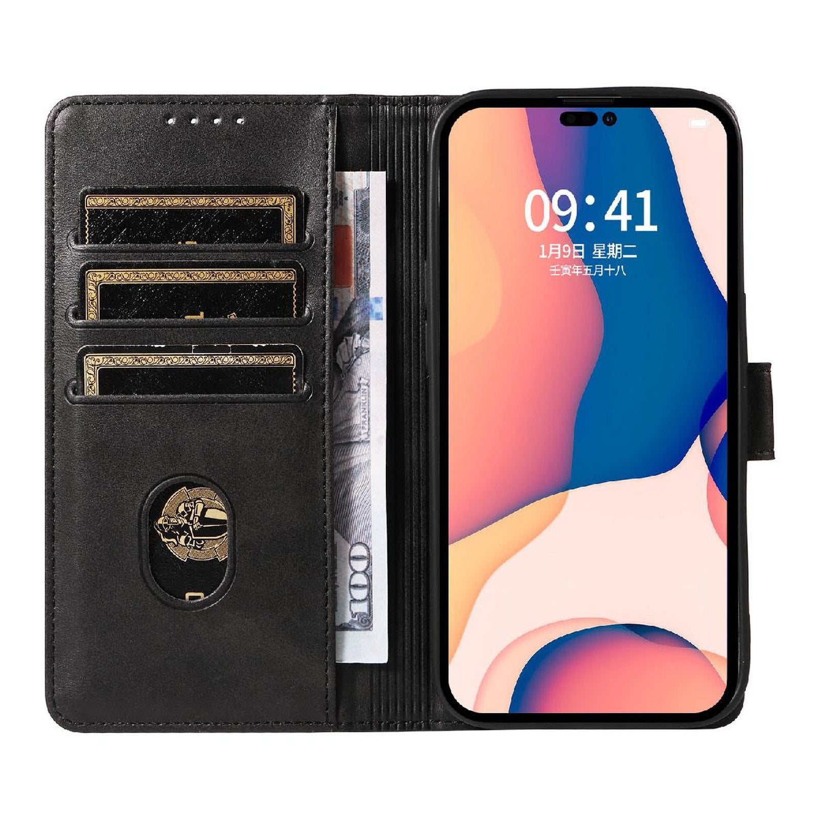 Retail Display Cases – iPhone 16 Pro Leather Book Case - Carlat