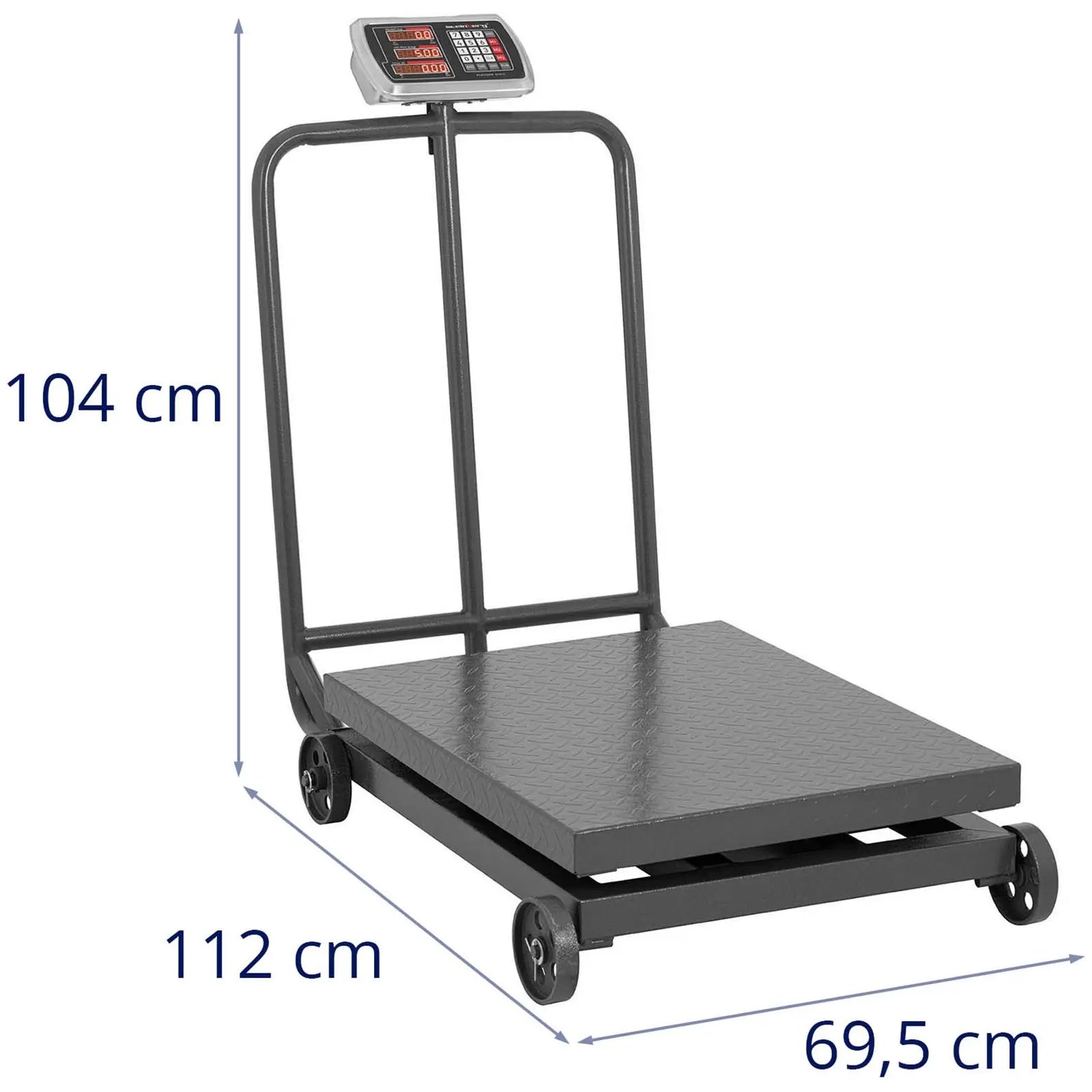 Retail – Industrial platform scale on LED wheels 1000 kg - Carlat