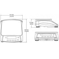 Retail – Professional industrial table scale with battery RANGER 3000 - Carlat