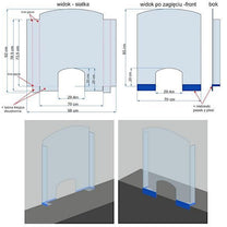 Retail – Protective separating cover made of plexiglass for reception, - Carlat