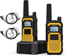 Retevis RB648 Walkie Talkies Waterproof, Robust Radio, Advanced Triple Protection, IP67, 2000 mAh, Licence-Free Radio with Earphones for the Most Adverse Environments (Pack of 2, Yellow) - Carlat