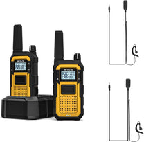 Retevis RB648 Walkie Talkies Waterproof, Robust Radio, Advanced Triple Protection, IP67, 2000 mAh, Licence-Free Radio with Earphones for the Most Adverse Environments (Pack of 2, Yellow) - Carlat