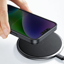 Rigid case with gel frame and built-in stand for iPhone 14 black - Carlat