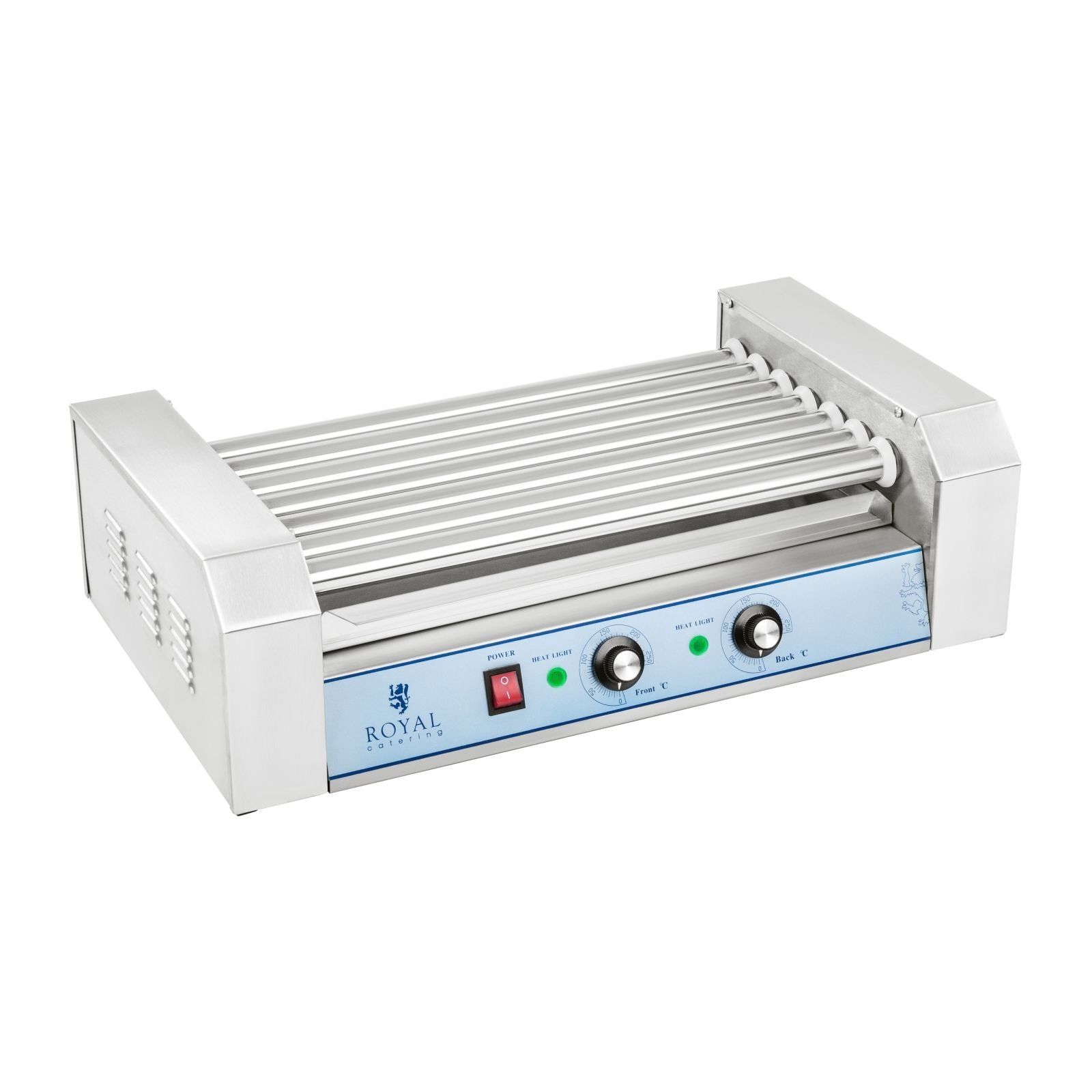 Roller grill with roller lid grill for pigs 7 rollers - Carlat