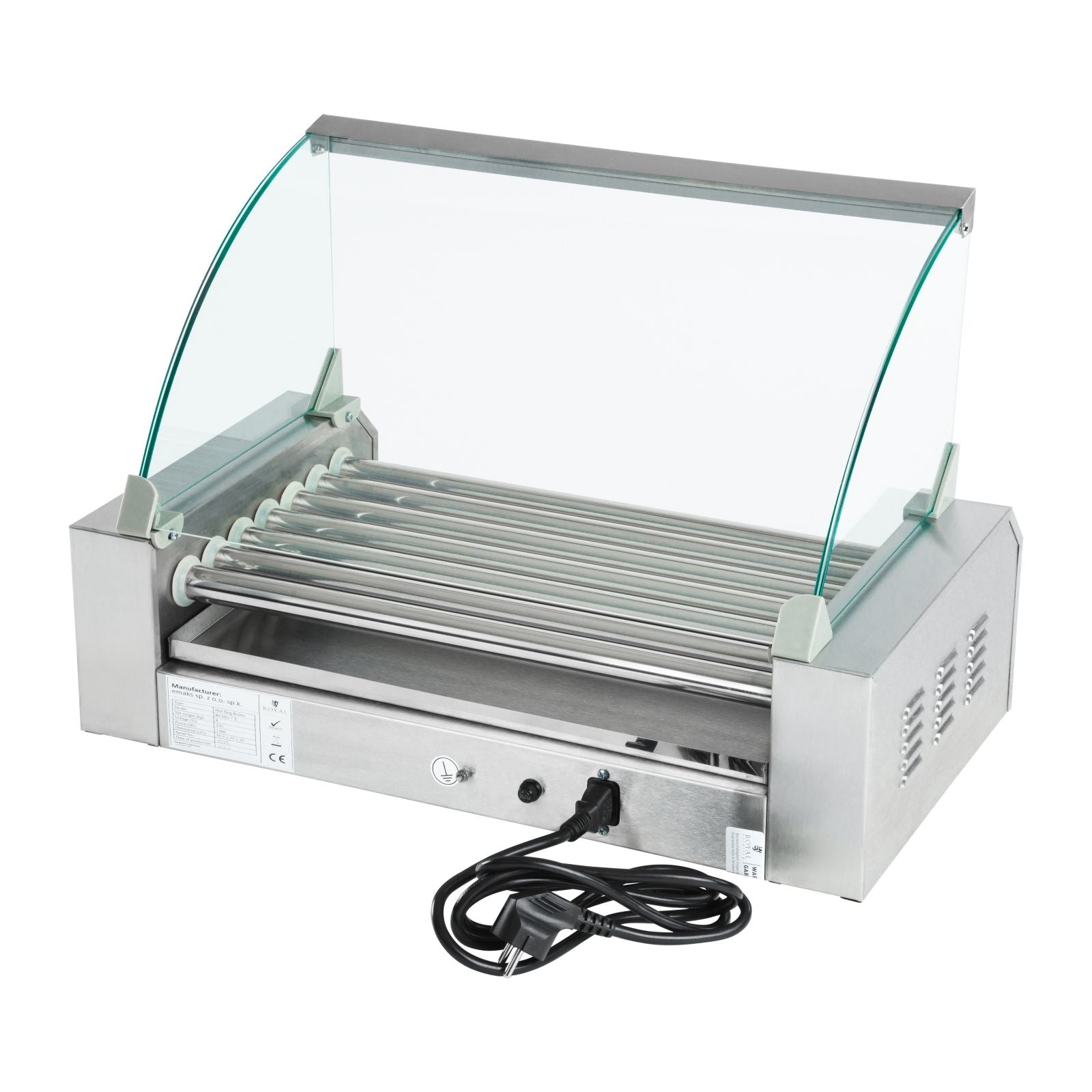 Roller grill with roller lid grill for pigs 7 rollers - Carlat