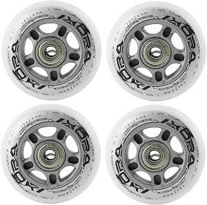 Roller skate wheels Nils Extreme, 82A, PU, 80x24, Transparent, 4 pcs - Carlat