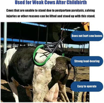 Rusopobe Cow Lifting Frame, 1000kg Reinforced Hip Lift for Cattle Adjustable Lifting Clamp for Cows with Non-Slip Rubber Hose Stand Up Aid - Carlat