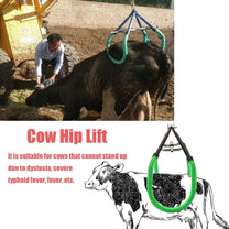 Rusopobe Cow Lifting Frame, 1000kg Reinforced Hip Lift for Cattle Adjustable Lifting Clamp for Cows with Non-Slip Rubber Hose Stand Up Aid - Carlat