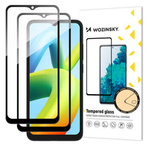 SET 2x 9H Tempered Glass for Xiaomi Redmi A2 / Redmi A1 Full Screen with Black Frame - Carlat