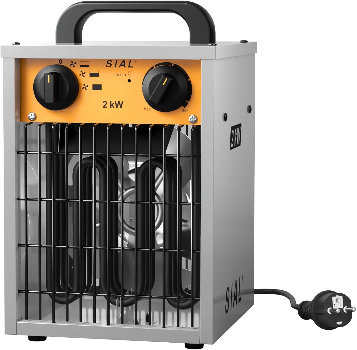 SIAL 9KW Industrial Heater Fan - Electric Heater Fan Heater - Construction Heater Construction Dryer - Industrial Heater with 2 Heat Settings - For Garages, Workshops, Construction Sites - DA9 - Carlat