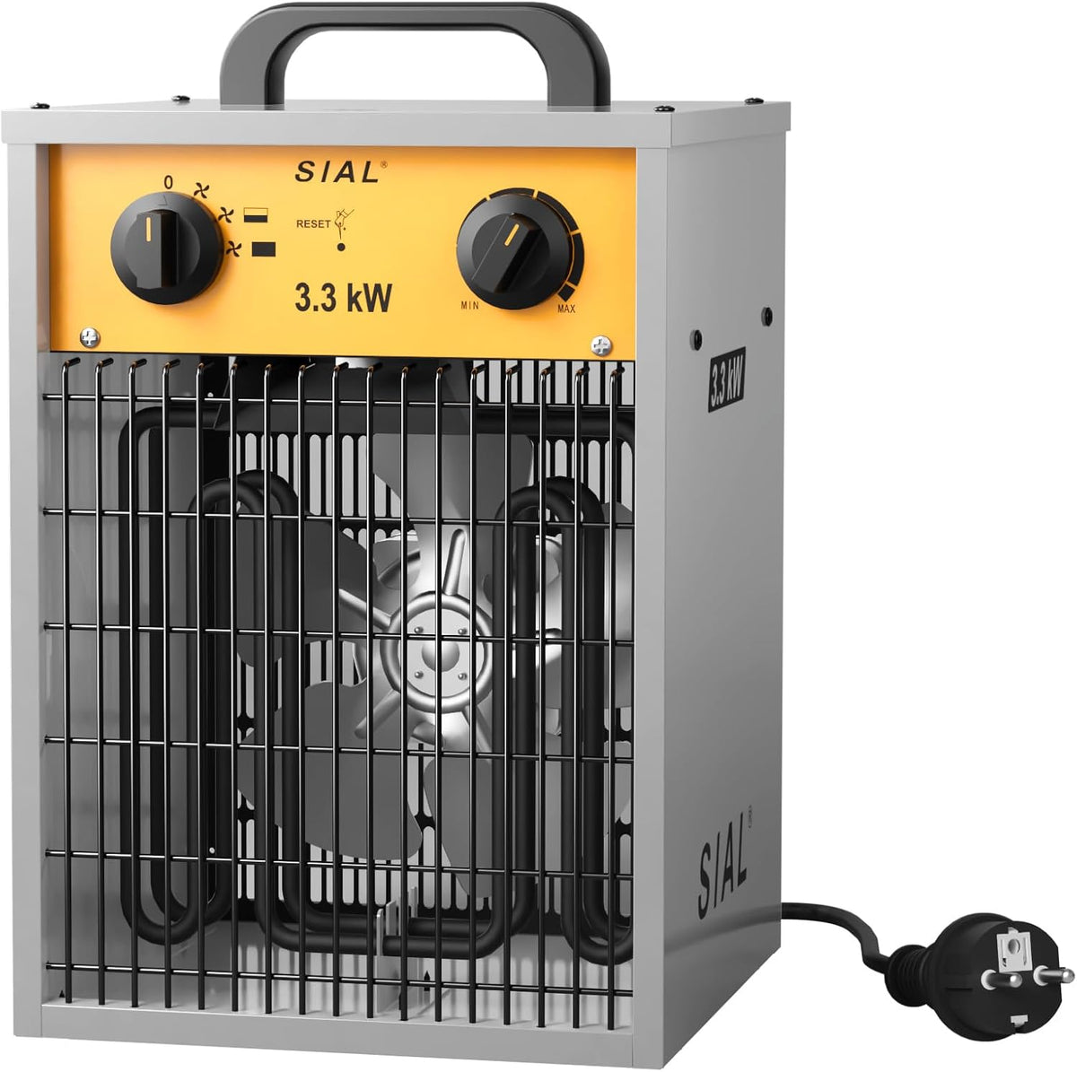 SIAL 9KW Industrial Heater Fan - Electric Heater Fan Heater - Construction Heater Construction Dryer - Industrial Heater with 2 Heat Settings - For Garages, Workshops, Construction Sites - DA9 - Carlat