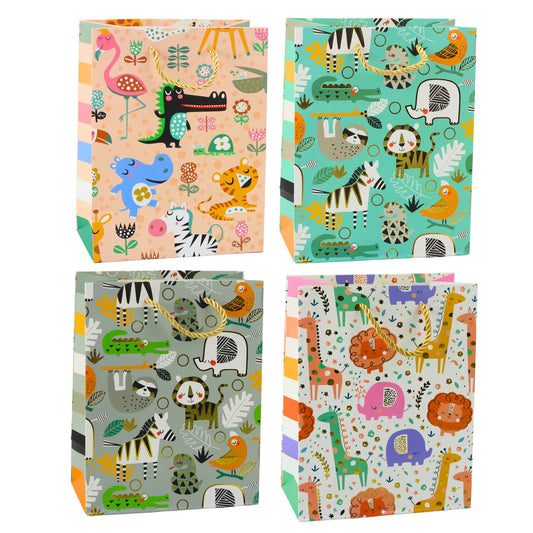 Safari Animals Paper Gift Bag, 23 x 18 x 10.5 cm - Carlat