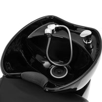 Salon Chairs – Physa CARDITO hairdressing washbasin with chair, black - Carlat