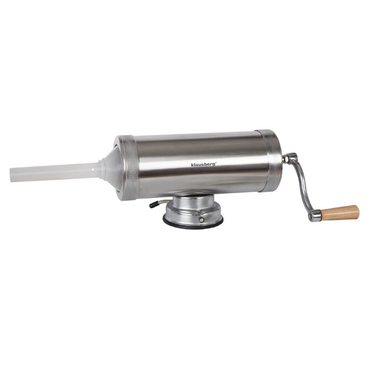 Sausage stuffer, 2.5 kg capacity, horizontal, stainless steel, Klausberg, KB-7925 - Carlat