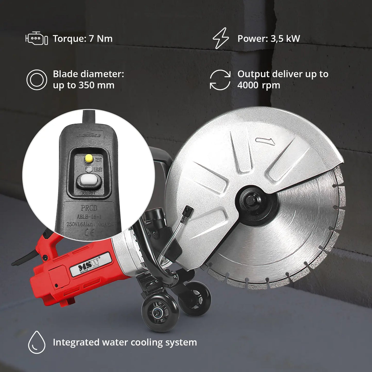 Saws – Electric saw cutting machine for concrete asphalt stone - Carlat