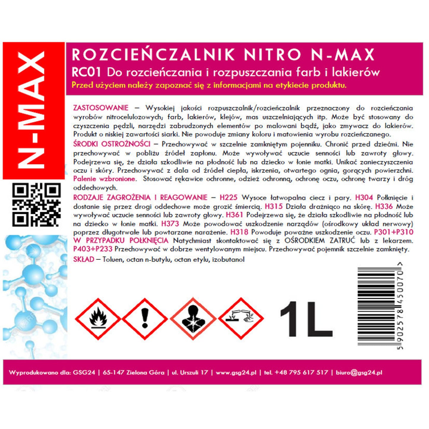 Science & Laboratory – NITRO RC-01 N-MAX 1L solvent thinner - Carlat