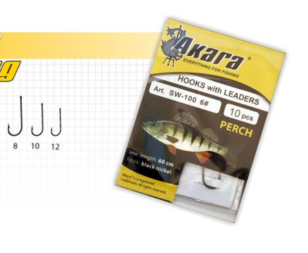 AKARA SW-100-1 with leash, size 10, pack of 10 pieces.