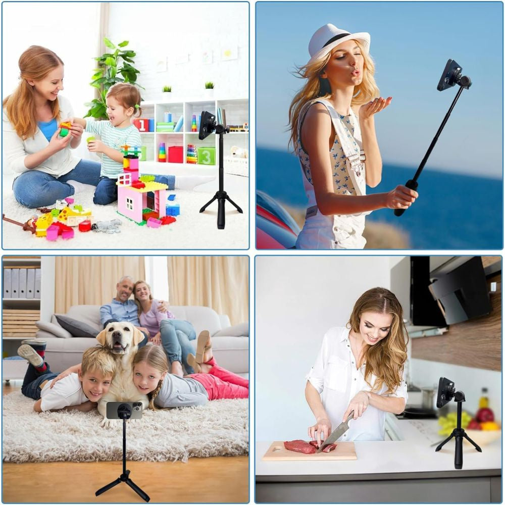 Selfie stick stick tripod for smartphone magnetic with remote control L06S Bluetooth MagSafe 82cm - Carlat