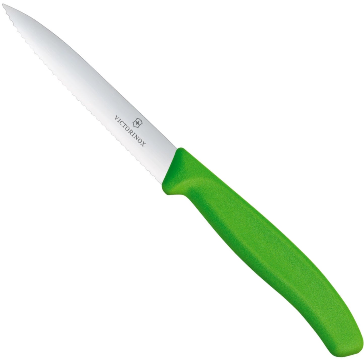 Serrated vegetable knife, length 100/212 mm - green - Carlat