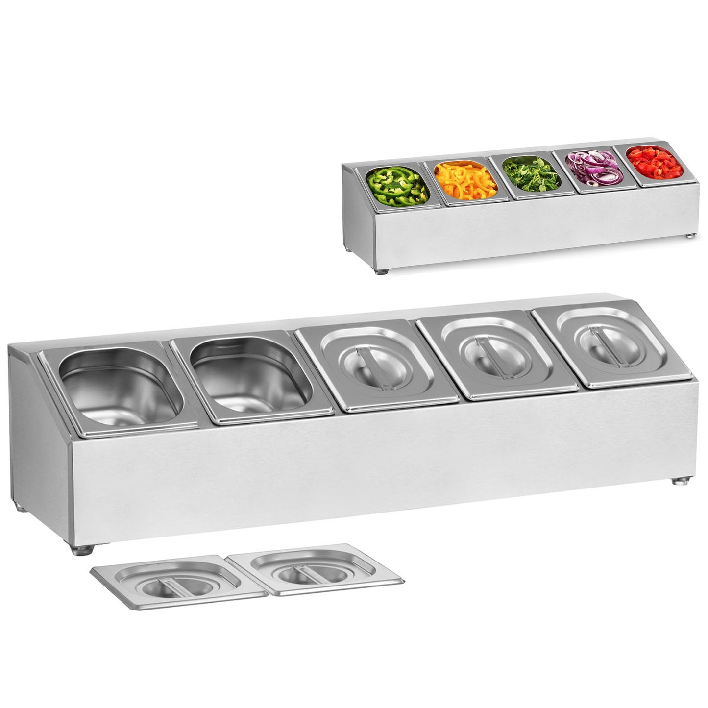 Serveware – Display stand for catering containers 5 x GN1/6 - Carlat