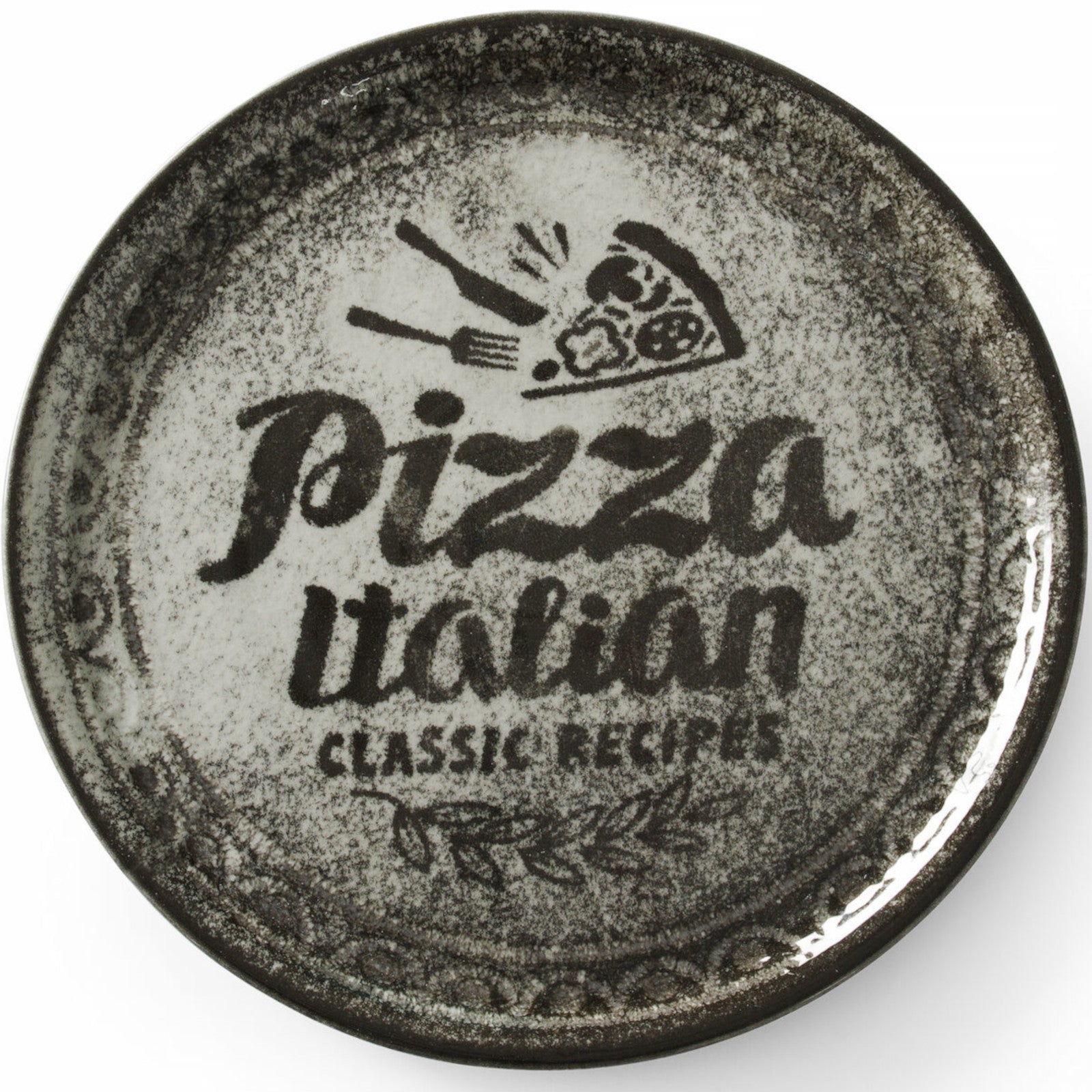 Serving Bowls – Recipe Collection Black porcelain pizza plate, diameter. - Carlat