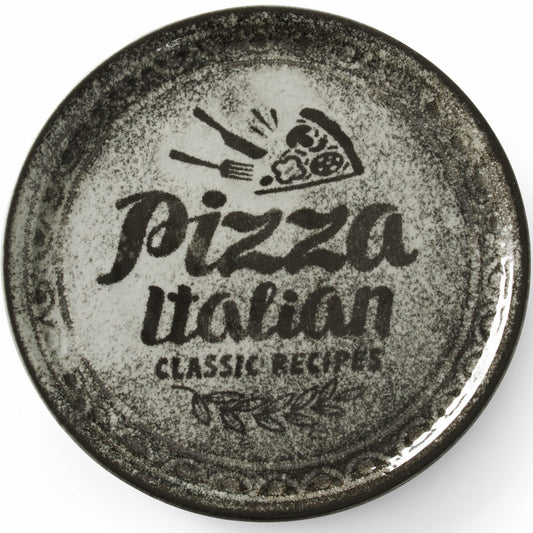 Serving Bowls – Recipe Collection Black porcelain pizza plate, diameter. - Carlat