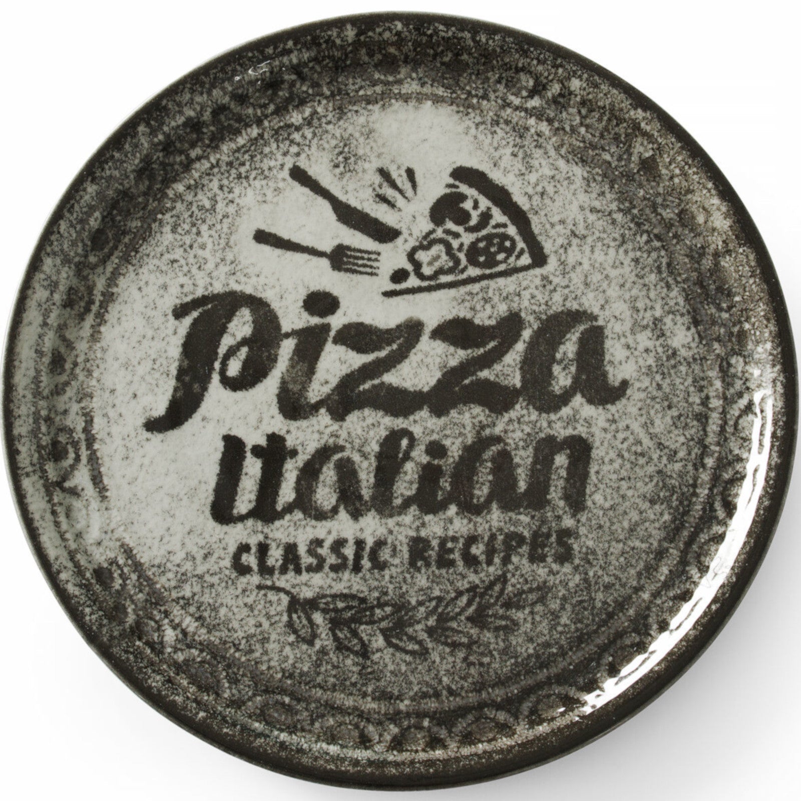 Serving Bowls – Recipe Collection Black porcelain pizza plate, diameter. - Carlat