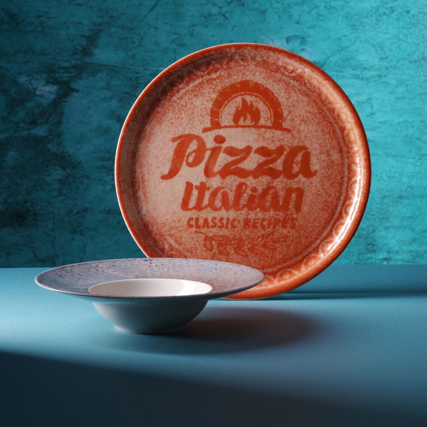 Serving Bowls – Recipe Collection Brick Red porcelain pizza plate, - Carlat