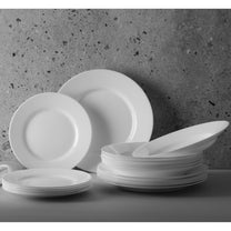 Serving Bowls – Set of tempered glass plates 18 pcs. - Carlat