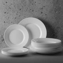Serving Bowls – Set of tempered glass plates 18 pcs. - Carlat